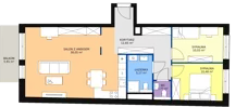 3 pokoje, mieszkanie 78,00 m², piętro 1, oferta nr F.02.08, NOW, Łódź, Widzew, Stary Widzew, ul. Dowborczyków 18