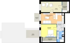 1 pokój, mieszkanie 41,31 m², piętro 4, oferta nr F.05.01, NOW, Łódź, Widzew, Stary Widzew, ul. Dowborczyków 18