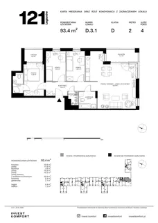 4 pokoje, apartament 93,40 m², piętro 2, oferta nr CYLK_CYLK_D.3.1, Legionów 121, Gdynia, Redłowo, ul. Legionów 121
