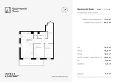 3 pokoje, apartament 69,75 m², piętro 3, oferta nr NAD3_T_T1.4.3, Nadmorski Dwór, Gdańsk, Brzeźno, ul. Nadmorski Dwór