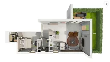 2 pokoje, apartament 59,91 m², parter, oferta nr NAD3_UW_W1.1.5, Nadmorski Dwór, Gdańsk, Brzeźno, ul. Nadmorski Dwór