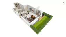 2 pokoje, apartament 59,91 m², parter, oferta nr NAD3_UW_W1.1.5, Nadmorski Dwór, Gdańsk, Brzeźno, ul. Nadmorski Dwór