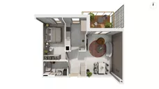 2 pokoje, apartament 58,70 m², piętro 3, oferta nr NAD3_T_T2.4.5, Nadmorski Dwór, Gdańsk, Brzeźno, ul. Nadmorski Dwór
