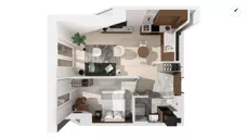 2 pokoje, apartament 44,30 m², piętro 4, oferta nr WITA_A_A1.5.4, Wita 77, Gdańsk, Strzyża, ul. Wita Stwosza 77