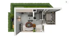 2 pokoje, apartament 40,80 m², parter, oferta nr NAD3_UW_U1.1.5, Nadmorski Dwór, Gdańsk, Brzeźno, ul. Nadmorski Dwór