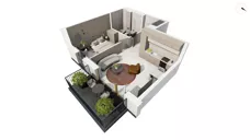 2 pokoje, apartament 45,01 m², piętro 1, oferta nr BER2_IJK_J1.1.4, Nowe Kolibki, Gdynia, Orłowo, Kolibki, ul. Bernadowska