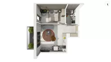 2 pokoje, apartament 44,55 m², piętro 1, oferta nr BER2_IJK_J2.1.4, Nowe Kolibki, Gdynia, Orłowo, Kolibki, ul. Bernadowska