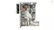 3 pokoje, apartament 67,60 m², piętro 1, oferta nr BER2_IJK_K1.1.6, Nowe Kolibki, Gdynia, Orłowo, Kolibki, ul. Bernadowska