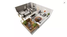 2 pokoje, apartament 56,57 m², piętro 3, oferta nr NAD3_T_T2.4.4, Nadmorski Dwór, Gdańsk, Brzeźno, ul. Nadmorski Dwór