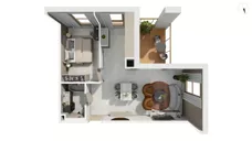2 pokoje, apartament 56,00 m², piętro 3, oferta nr NAD3_UW_U1.4.4, Nadmorski Dwór, Gdańsk, Brzeźno, ul. Nadmorski Dwór