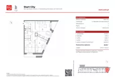 3 pokoje, mieszkanie 58,08 m², piętro 1, oferta nr 21/1, Start City, Kraków, Bieżanów-Prokocim, ul. Republiki Korczakowskiej 21