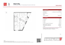 3 pokoje, mieszkanie 63,63 m², piętro 3, oferta nr 21/19, Start City, Kraków, Bieżanów-Prokocim, ul. Republiki Korczakowskiej 21