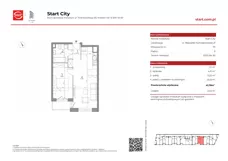 2 pokoje, mieszkanie 41,47 m², piętro 9, oferta nr 21/75, Start City, Kraków, Bieżanów-Prokocim, ul. Republiki Korczakowskiej 21