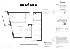 3 pokoje, mieszkanie 66,27 m², piętro 4, oferta nr 67.27, Zbożowa, Gdynia, Cisowa, ul. Zbożowa