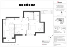 3 pokoje, mieszkanie 73,03 m², piętro 4, oferta nr 67.64, Zbożowa, Gdynia, Cisowa, ul. Zbożowa