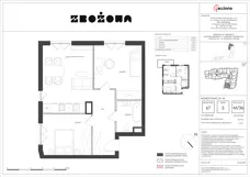 3 pokoje, mieszkanie 70,07 m², piętro 5, oferta nr 67.36, Zbożowa, Gdynia, Cisowa, ul. Zbożowa