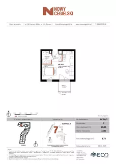 1 pokój, mieszkanie 28,66 m², piętro 3, oferta nr A120, Nowy Cegielski, Poznań, Wilda, ul. 28 Czerwca 1956 r.