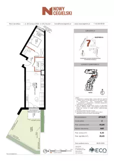 2 pokoje, mieszkanie 44,84 m², parter, oferta nr A60, Nowy Cegielski, Poznań, Wilda, ul. 28 Czerwca 1956 r.