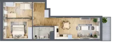 3 pokoje, mieszkanie 54,04 m², piętro 1, oferta nr WJ-E1-LM-02, Wojciechowska Square, Lublin, Konstantynów, Konstantynów, ul. Wojciechowska 40