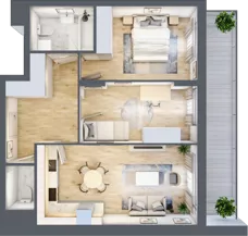 3 pokoje, mieszkanie 59,54 m², piętro 1, oferta nr WJ-E1-LM-06, Wojciechowska Square, Lublin, Konstantynów, Konstantynów, ul. Wojciechowska 40