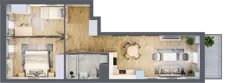 3 pokoje, mieszkanie 54,04 m², piętro 2, oferta nr WJ-E1-LM-08, Wojciechowska Square, Lublin, Konstantynów, Konstantynów, ul. Wojciechowska 40