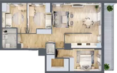 4 pokoje, mieszkanie 89,72 m², piętro 1, oferta nr WJ-E1-LM-64, Wojciechowska Square, Lublin, Konstantynów, Konstantynów, ul. Wojciechowska 40