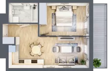 2 pokoje, mieszkanie 39,89 m², piętro 1, oferta nr WJ-E1-LM-67, Wojciechowska Square, Lublin, Konstantynów, Konstantynów, ul. Wojciechowska 40
