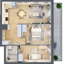 3 pokoje, mieszkanie 58,62 m², piętro 5, oferta nr WJ-E1-LM-133, Wojciechowska Square, Lublin, Konstantynów, Konstantynów, ul. Wojciechowska 40
