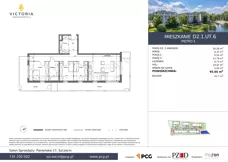 3 pokoje, apartament 94,55 m², piętro 1, oferta nr D2.1.UT.6, Victoria Apartments II, Szczecin, Prawobrzeże, Dąbie, ul. Przestrzenna