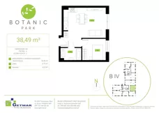 2 pokoje, mieszkanie 38,49 m², parter, oferta nr 140, Botanic Park, Łódź, Polesie, Złotno, ul. Konstantynowska 66 C, D, E, F