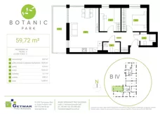 3 pokoje, mieszkanie 59,72 m², parter, oferta nr 144, Botanic Park, Łódź, Polesie, Złotno, ul. Konstantynowska 66 C, D, E, F