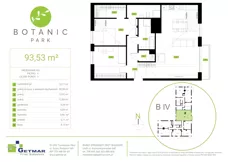 3 pokoje, mieszkanie 93,53 m², piętro 4, oferta nr 163, Botanic Park, Łódź, Polesie, Złotno, ul. Konstantynowska 66 C, D, E, F