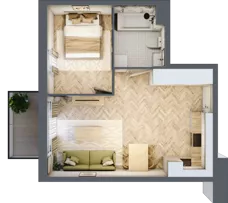 2 pokoje, mieszkanie 39,96 m², piętro 6, oferta nr A48, Nova Ceramiczna, Rzeszów, Przybyszówka, ul. Ceramiczna 505