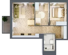 3 pokoje, mieszkanie 49,52 m², piętro 2, oferta nr A11, Nova Ceramiczna, Rzeszów, Przybyszówka, ul. Ceramiczna 505
