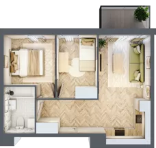 3 pokoje, mieszkanie 43,60 m², piętro 2, oferta nr A17, Nova Ceramiczna, Rzeszów, Przybyszówka, ul. Ceramiczna 505