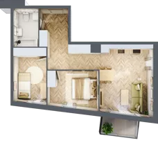 3 pokoje, mieszkanie 56,97 m², piętro 1, oferta nr A7, Nova Ceramiczna, Rzeszów, Przybyszówka, ul. Ceramiczna 505