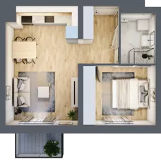 2 pokoje, mieszkanie 40,15 m², piętro 1, oferta nr B3/1/20, MONTANO, Polanica-Zdrój, al. Zwycięzców