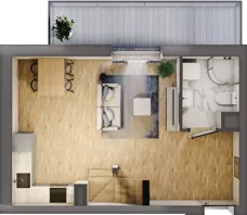 2 pokoje, mieszkanie 46,76 m², piętro 3, oferta nr B3/3/34, MONTANO, Polanica-Zdrój, al. Zwycięzców