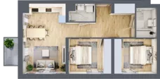 3 pokoje, mieszkanie 60,53 m², piętro 2, oferta nr B3/2/30, MONTANO, Polanica-Zdrój, al. Zwycięzców
