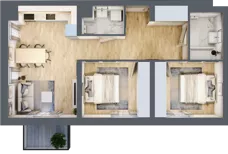 3 pokoje, mieszkanie 60,53 m², piętro 1, oferta nr B3/1/22, MONTANO, Polanica-Zdrój, al. Zwycięzców