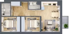 3 pokoje, mieszkanie 60,60 m², piętro 2, oferta nr B4/2/30, MONTANO, Polanica-Zdrój, al. Zwycięzców