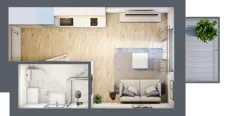 1 pokój, lokal inwestycyjny 19,75 m², piętro 1, oferta nr B3/1/19, MONTANO - lokale inwestycyjne, Polanica-Zdrój, al. Zwycięzców