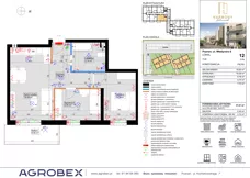 3 pokoje, mieszkanie 51,57 m², piętro 1, oferta nr 12, Harmony Antoninek, Poznań, Antoninek-Zieliniec-Kobylepole, Antoninek, ul. Władymira 6