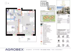 2 pokoje, mieszkanie 39,89 m², piętro 1, oferta nr 23, Harmony Antoninek, Poznań, Antoninek-Zieliniec-Kobylepole, Antoninek, ul. Władymira 6