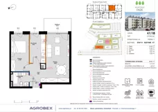 2 pokoje, mieszkanie 49,53 m², piętro 1, oferta nr K7/18, Kleszczewo Park, Kleszczewo, ul. Wiesławy Szymborskiej 1