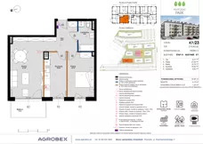 2 pokoje, mieszkanie 57,87 m², piętro 2, oferta nr K7/23, Kleszczewo Park, Kleszczewo, ul. Wiesławy Szymborskiej 1