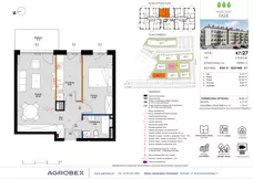 2 pokoje, mieszkanie 50,82 m², piętro 2, oferta nr K7/27, Kleszczewo Park, Kleszczewo, ul. Wiesławy Szymborskiej 1