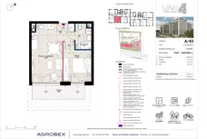 2 pokoje, mieszkanie 37,85 m², parter, oferta nr A/43, Unii Lubelskiej 4, Poznań, Nowe Miasto, Starołęka, ul. Unii Lubelskiej 4