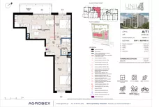 3 pokoje, mieszkanie 68,39 m², piętro 6, oferta nr A/71, Unii Lubelskiej 4, Poznań, Nowe Miasto, Starołęka, ul. Unii Lubelskiej 4