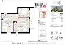 3 pokoje, mieszkanie 58,61 m², piętro 1, oferta nr B/81, Unii Lubelskiej 4 - etap B, Poznań, Nowe Miasto, Starołęka, ul. Unii Lubelskiej 4